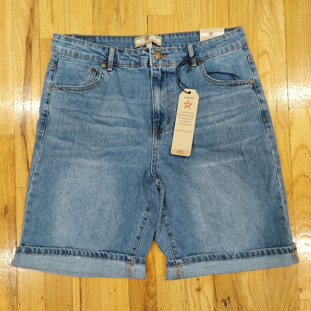 NWT RED STAR Bermuda Shorts with Rolled Hem (Size: 12)